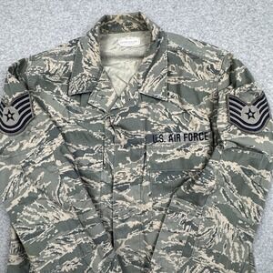 US Air Force Coat Utility‎ USAF Camo Mens 42 Reg Patches Button Front SPM1C1-06